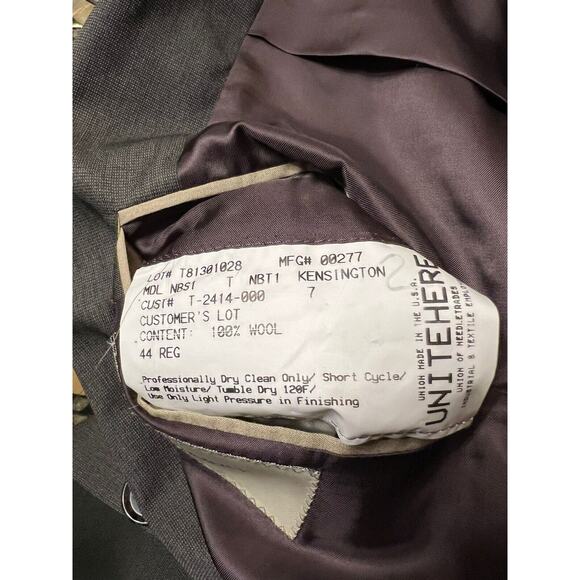 BURBERRY Gray 100% Wool Blazer 44 R Sport Coat - Picture 6 of 6